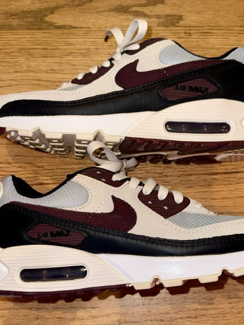 Nike Air Max 90 Burgundy Crush wolf grey size 7.5